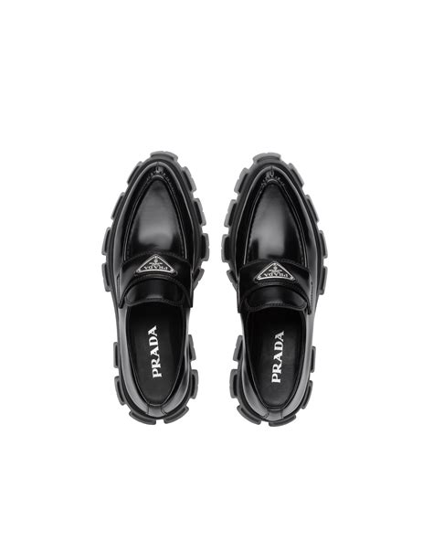 prada pointed loafers|Prada monolith loafer.